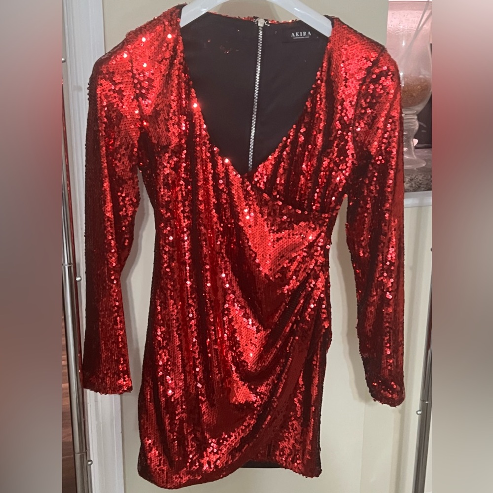 AKIRA MONEY TALKS LONG SLEEVE MINI DRESS  (Size S)